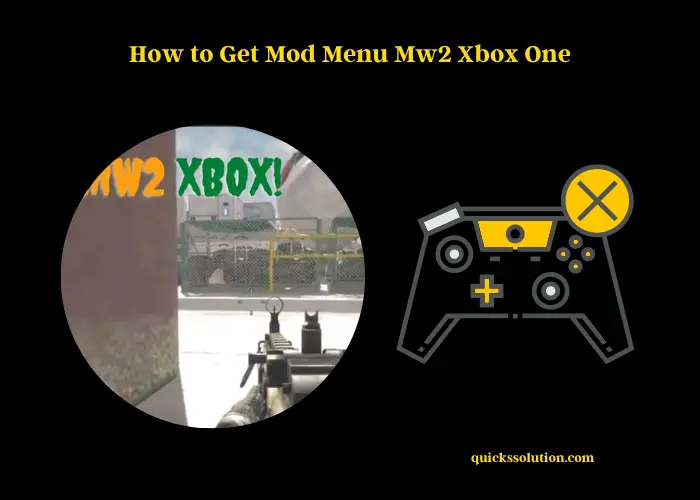 how to get mod menu mw2 xbox one