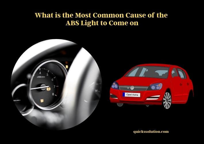 what is the most common cause of the abs light to come on