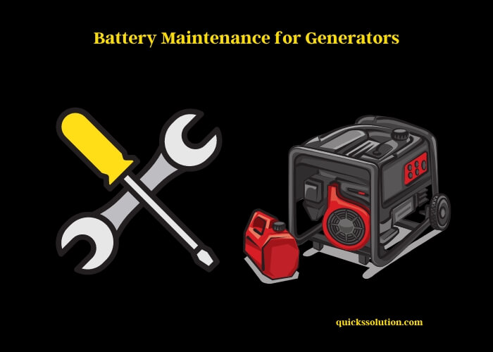 battery maintenance for generators