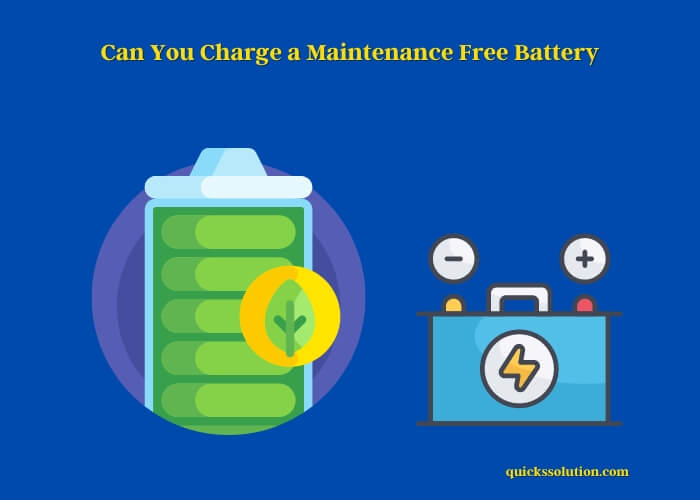 can you charge a maintenance free battery