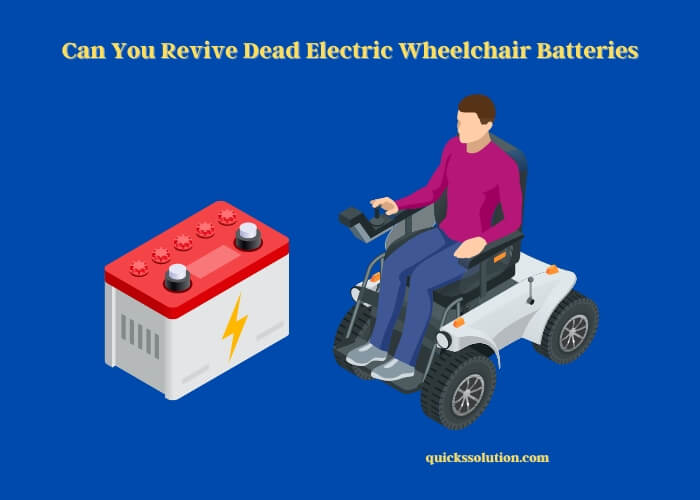 can you revive dead electric wheelchair batteries