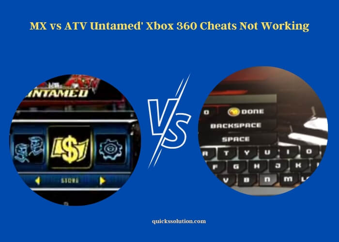 mx vs atv untamed' xbox 360 cheats not working